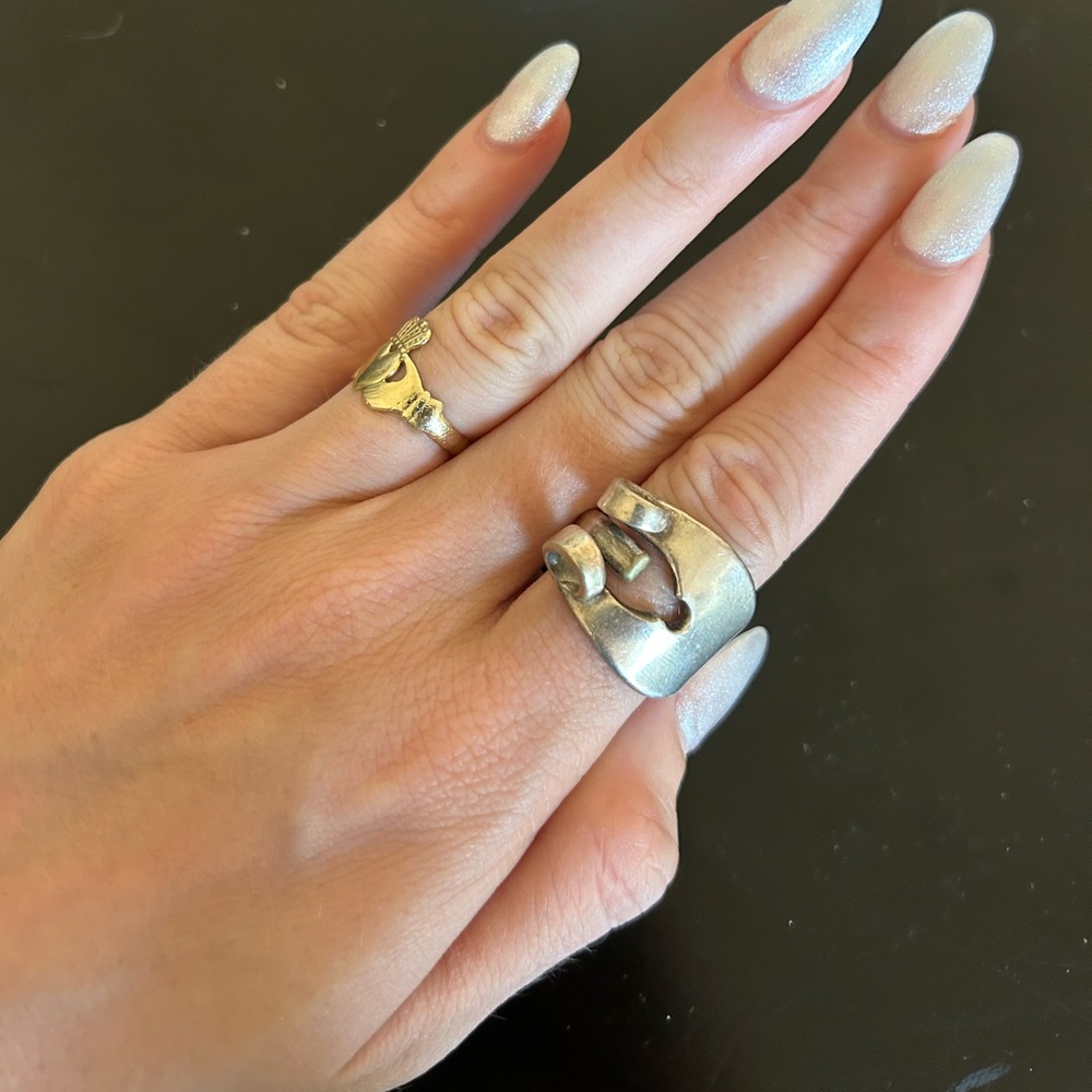 Sterling silver spoon ring